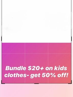 50% off used kid clothes